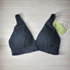 Knix + Ashley‎ Graham Micro Modal Rib Bralette Bra Medium New With Tags Black